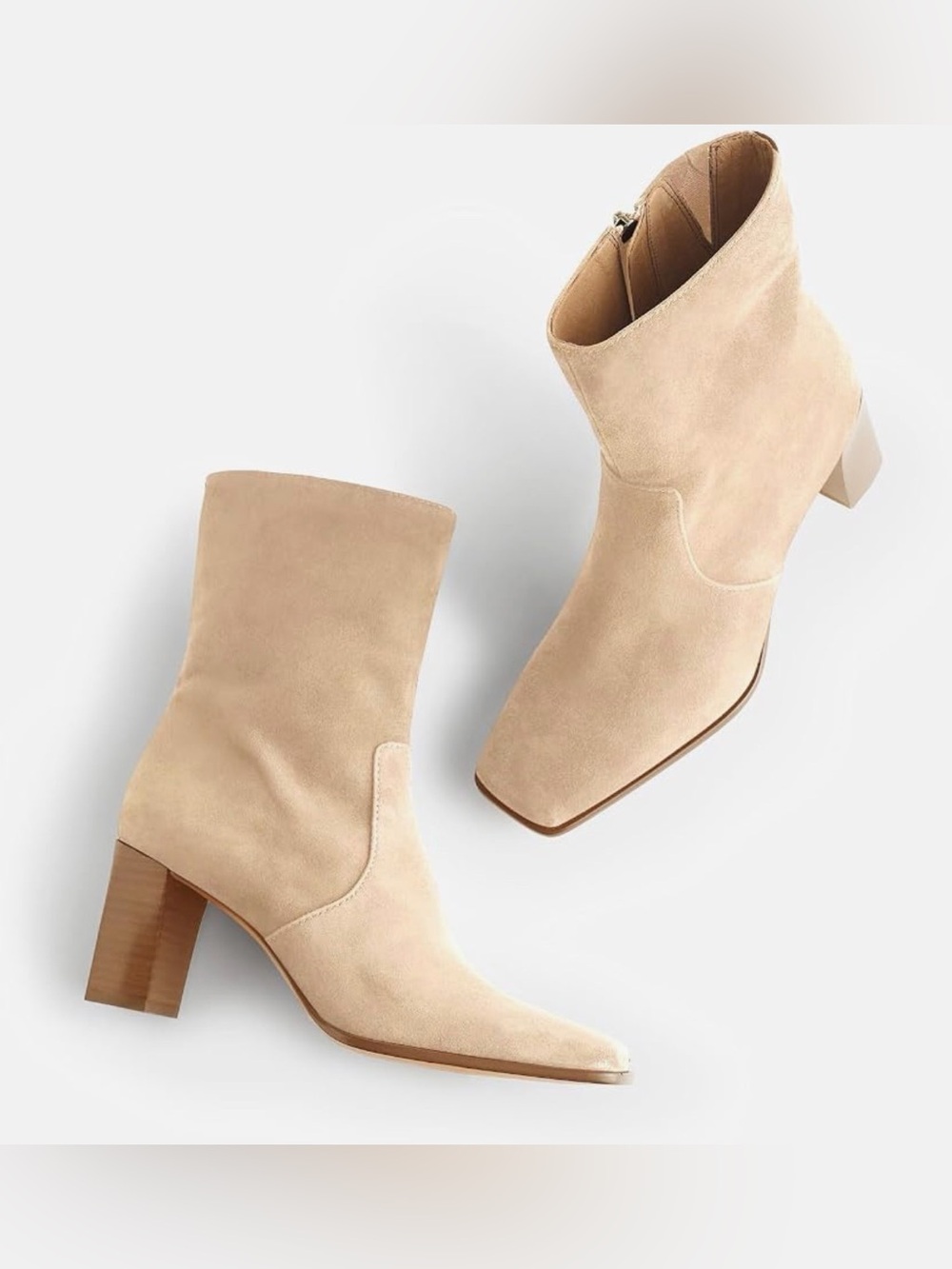 NWT Women's Coutgo Beige Suede Ankle Boots ~8